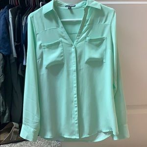 Mint button down dress shirt